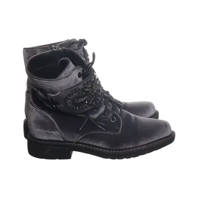Laced boots (Gray) from Alma en Pena