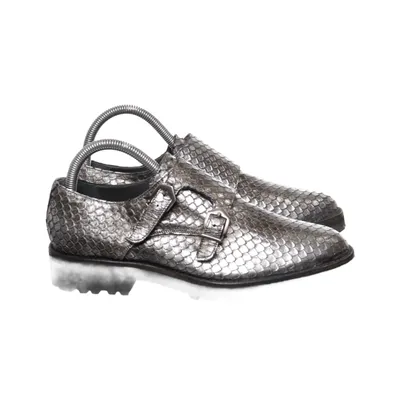 Monk strap shoes (Silver) from Pertini