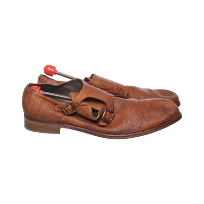 Monk strap shoes (Brown) from GKM Leather