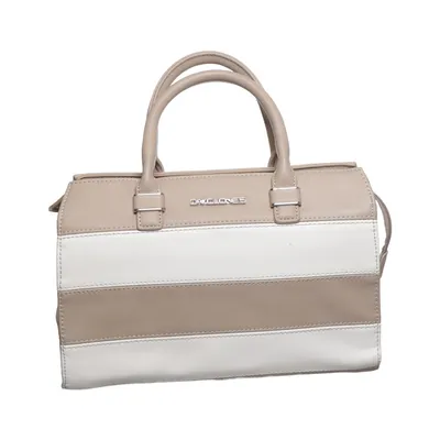 Handväska (Beige, Vit) från David Jones Polyuretan