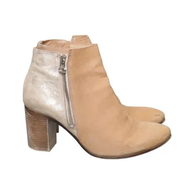 Stövletter (Beige, Guldfärgad) från Moda Skinn