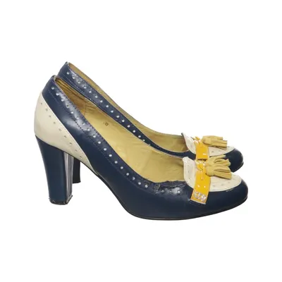 Pumps (Blue, White, Yellow) from Edith & Ella Leather