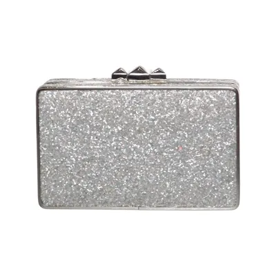 Clutch bag (Silver) from Love Weaves Polyester, Polyurethane