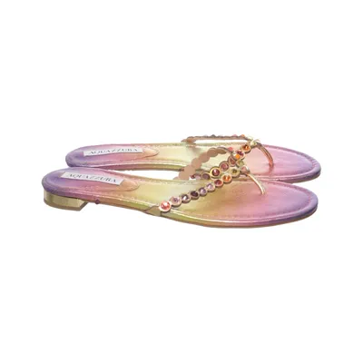 Flip-flops (Purple, Yellow, Multicolored) from Aquazzura Leather