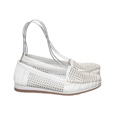 Loafers (White) from Andrea Conti Leather