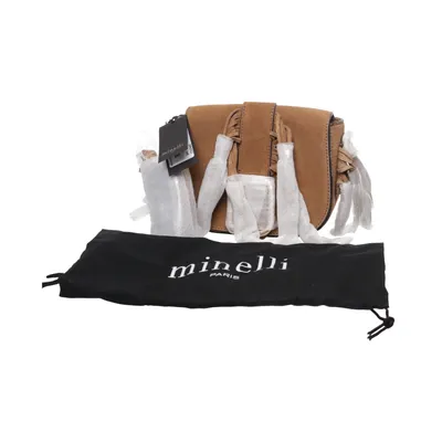 Shoulder-bag (Brown) from Minelli Cotton, Leather