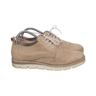 Derby shoes (Beige) from Marco Tozzi Leather
