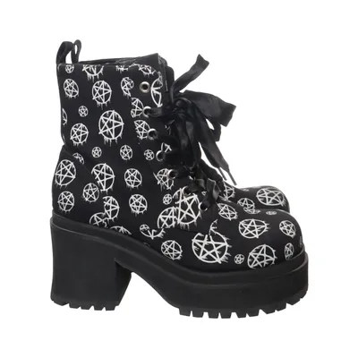 Heeled boots (Black, White) from The Grave Girls