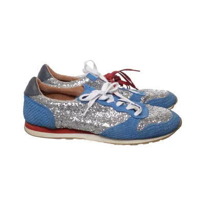 Sneakers (Silver, Blue, Multicolored) from Amust Leather