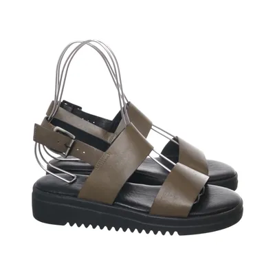 Sandals (Black, Green) from Tube Leather