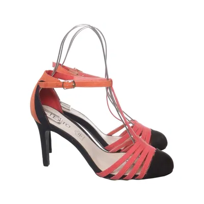 High heel sandals (Black, Orange, Pink) from Texto Leather
