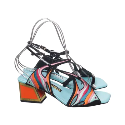 High heel sandals (Blue, Multicolored) from Kat Maconie