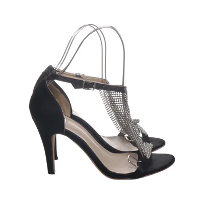 High heel sandals (Black, Silver) from True Decadence