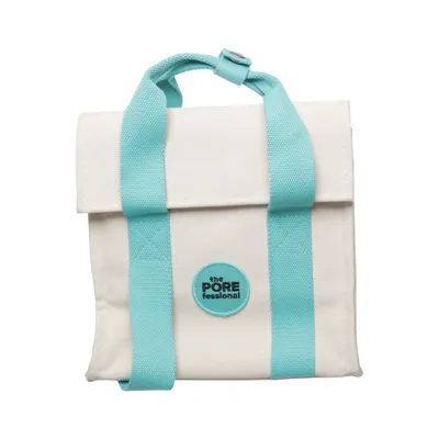 Canvas bag (Beige, Turquoise) from Benefit Cosmetics