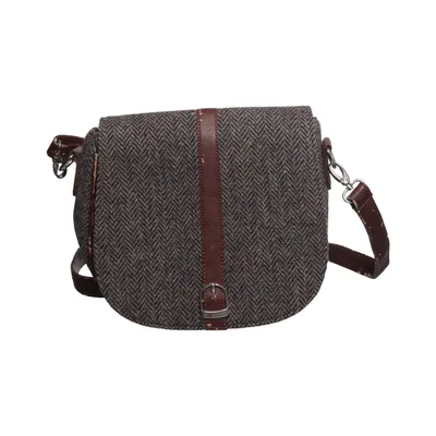 Axelremsväska (Brun, Flerfärgad) från Harris Tweed