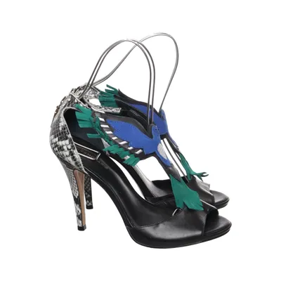 Sandales à talons hauts (Noir, Bleu, Vert) de Cosmoparis Cuir