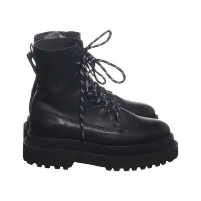 Bottes à lacets (Noir) de Goosecraft Cuir