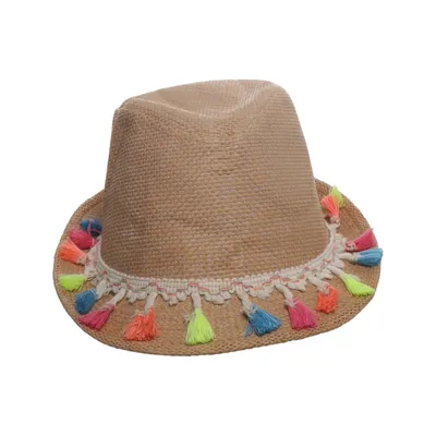 Fedora hat (Beige, Multicolored) from H & D