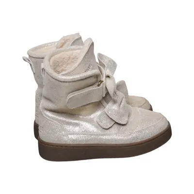 Bottines (Argent, Marron) de Donsje Cuir, Laine