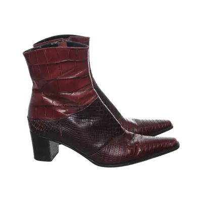 Bottes à talons (Rouge) de Via Spiga Cuir