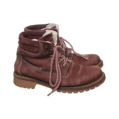 Laced boots (Red) from Tamaris Leather