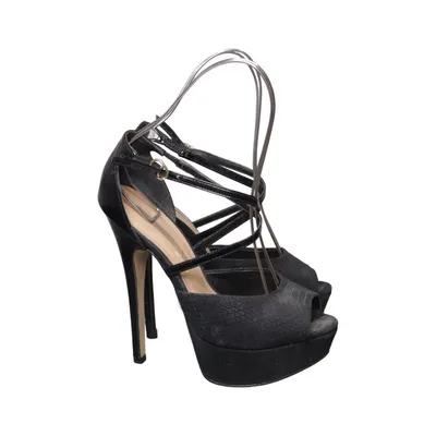 High heel sandals (Black) from Buffalo London Leather