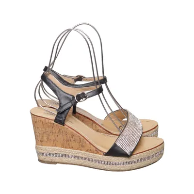 Wedges (Black, Beige) from Ella Cruz Leather