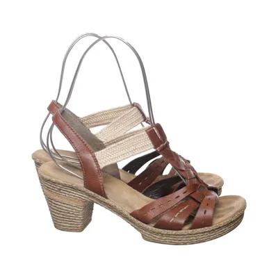 Chaussure compensées (Marron, Beige) de Rieker Cuir