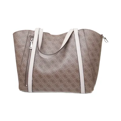 Handbag (Brown, White) from Guess