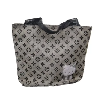 Canvas bag (Beige, Black) from Hello Kitty