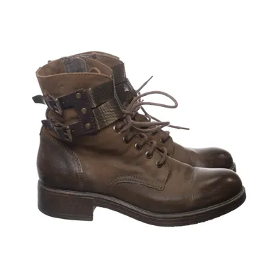Laced boots (Brown) from Kim Kay Leather