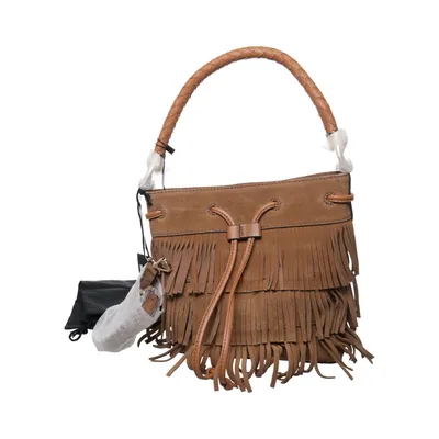 Shoulder-bag (Brown) from Minelli Cotton, Leather