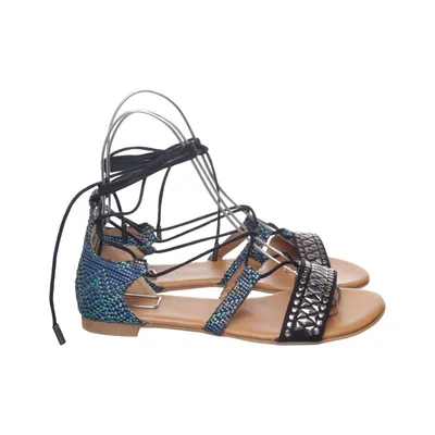 Sandals (Black, Blue, Multicolored) from Star Collection Leather