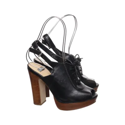 High heel sandals (Black) from Bata Leather