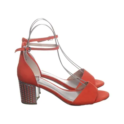 High heel sandals (Orange) from Marco Tozzi Suede