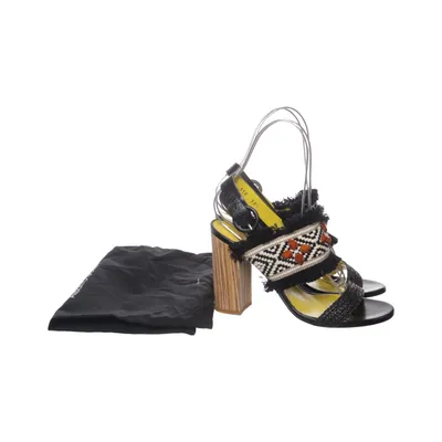 High heel sandals (Black, Multicolored) from Alberto Gozzi Leather