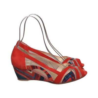 Wedges (Red, Multicolored) from Brunella Leather