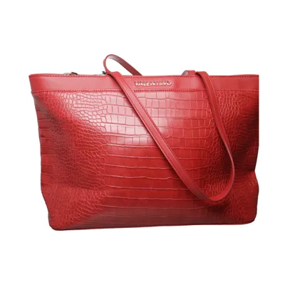 Handbag (Red) from Mario Valentino Polyester, Polyurethane