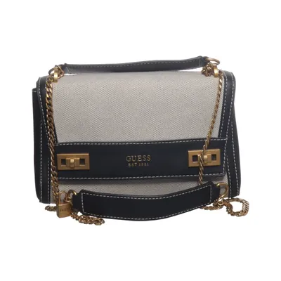 Shoulder-bag (Beige, Black) from Guess Cotton, Polyester