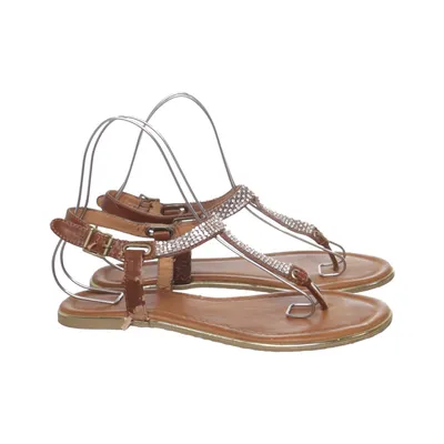 Sandales (Marron, Argent) de A7 Cuir