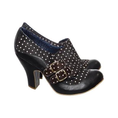 Heeled boots (Black, White) from Irregular Choice Leather