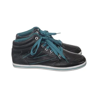 Baskets (Noir, Bleu) de Spicy Cuir