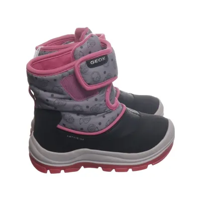 Støvler (Grå, Pink, Sort) fra Geox Kunstpels, Polyester, Uld