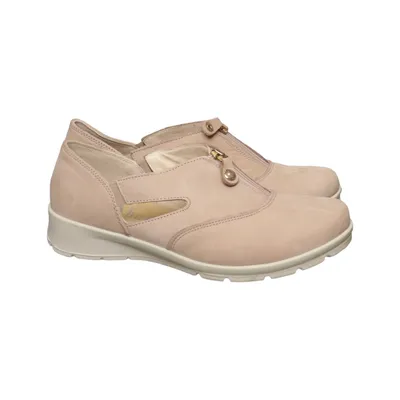 Walking shoes (Beige) from Bama Leather