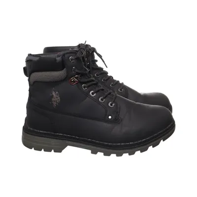 Laced boots (Black) from U.S. Polo Assn. Leather