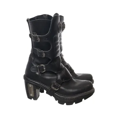 Motorbike shoes (Black) from Gothicana by EMP