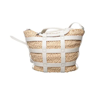 Håndtaske (Beige, Hvid) fra ESPRIT Bomuld