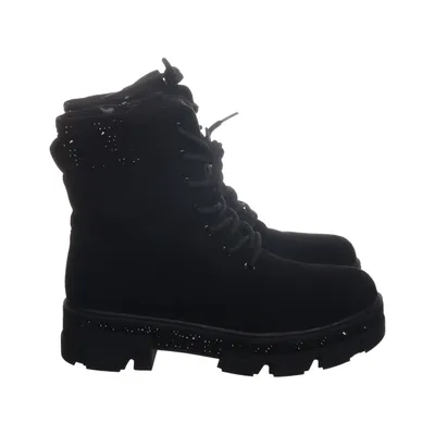 Laced boots (Black) from Super Me Leather