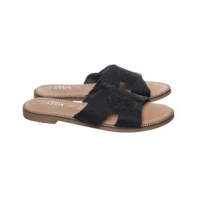 Sandals (Black) from Cassis Leather
