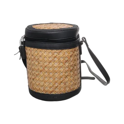 Shoulder-bag (Black, Beige) from David Jones Polyurethane